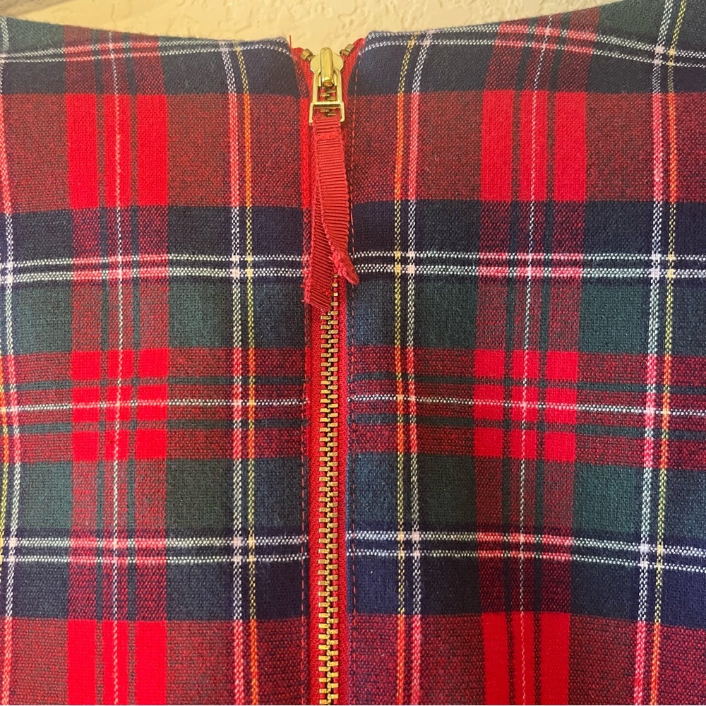 Vineyard Vines Merry Plaid Tartan Greenwich Flutter Sleeve Midi Dress SZ 0 - Picture 5 of 7
